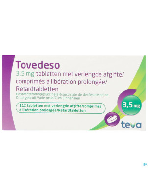 Tovedeso 3,5mg liberation prol. comp 112 x 3,5mg