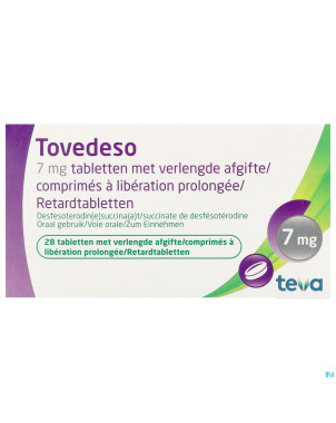 Tovedeso 7,0mg liberation prol. comp  28 x 7,0mg