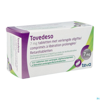 Tovedeso 7,0mg liberation prol. comp 112 x 7,0mg