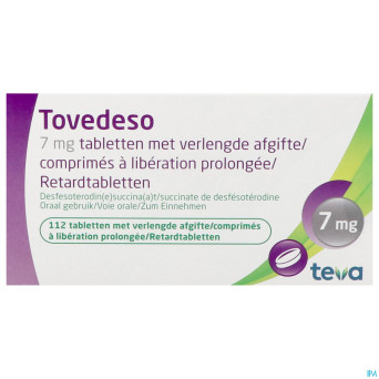 Tovedeso 7,0mg liberation prol. comp 112 x 7,0mg
