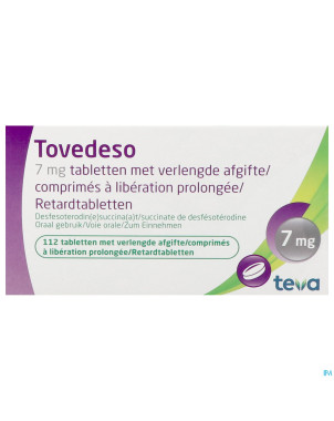 Tovedeso 7,0mg liberation prol. comp 112 x 7,0mg