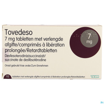 Tovedeso 7,0mg liberation prol. comp 112 x 7,0mg