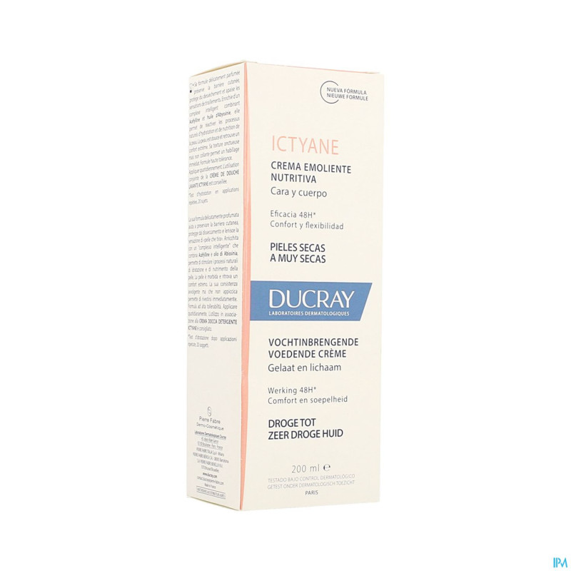 Ducray ictyane creme a/dessechement  tube 200ml nf