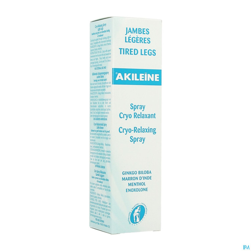 Akileine jambes legeres spray cryo relaxant  150ml