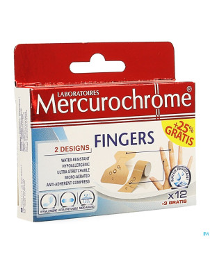 Mercurochrome pansement doigts 12+3 promo