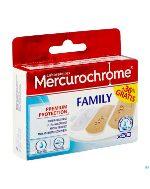 Mercurochrome pansement famille 50+18 promo