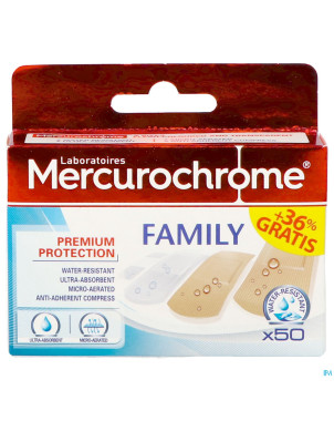 Mercurochrome pansement famille 50+18 promo