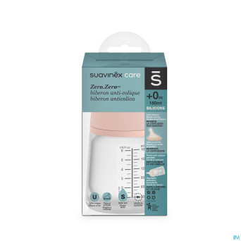 Suavinex zerozero biberon a/col. adapt. flow 180ml