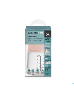 Suavinex zerozero biberon a/col. adapt. flow 180ml