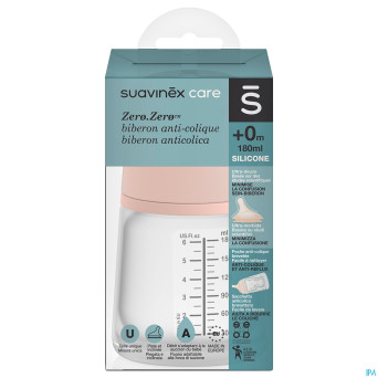 Suavinex zerozero biberon a/col. adapt. flow 180ml