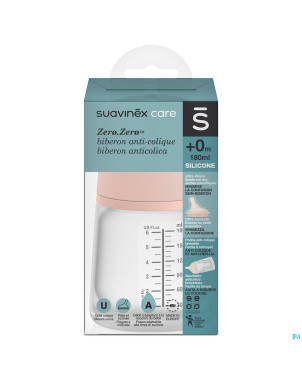Suavinex zerozero biberon a/col. adapt. flow 180ml