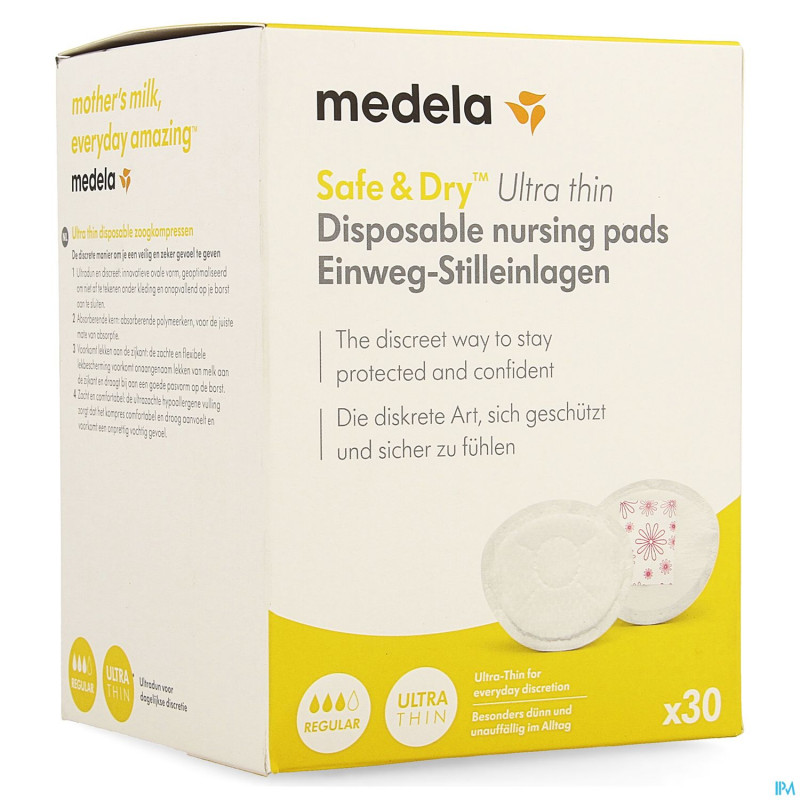Medela ultra thin coussinets allaitem. jetables 30