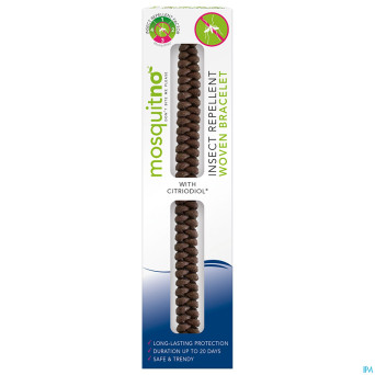 Mosquitno bracelet repulsif woven citriodiol