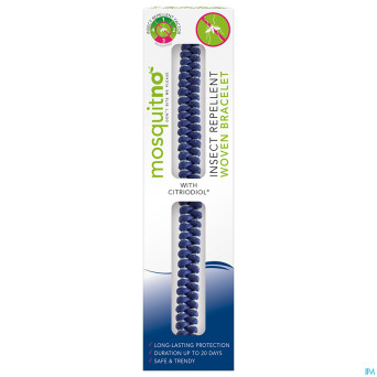 Mosquitno bracelet repulsif woven citriodiol