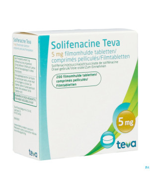 Solifenacine teva comp pell 2 x 100 x  5mg