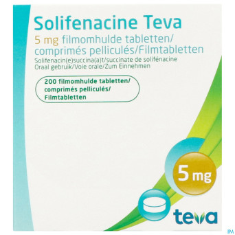 Solifenacine teva comp pell 2 x 100 x  5mg