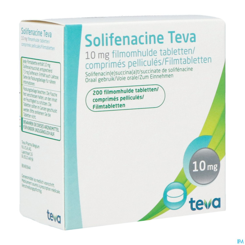 Solifenacine teva comp pell 2 x 100 x 10mg