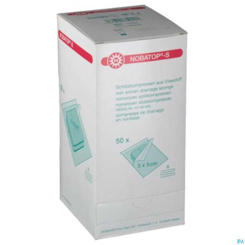 Noba compresses predecoupee sterile  5,0x 5,0cm 50