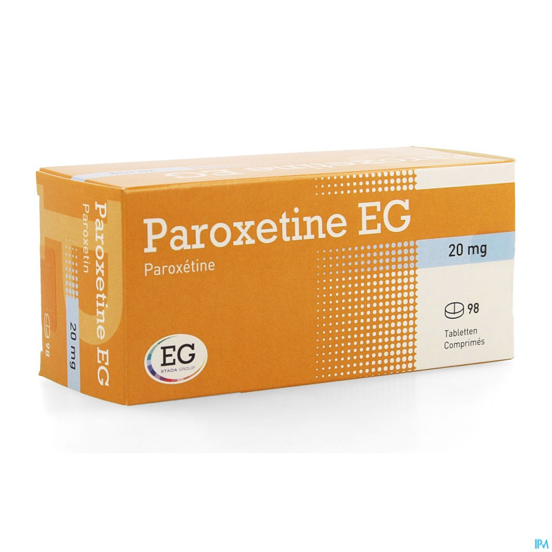 Paroxetine eg 20mg comp  98 x 20mg