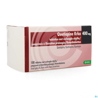 Quetiapine krka 400mg lib.prolongee comp 100x400mg