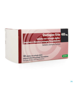 Quetiapine krka 400mg lib.prolongee comp 100x400mg