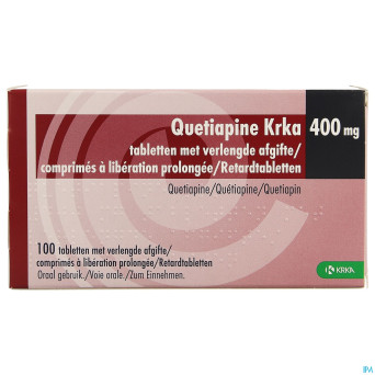 Quetiapine krka 400mg lib.prolongee comp 100x400mg
