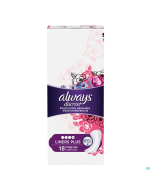 Always discreet incont liners plus sp 18