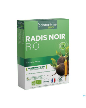Santarome radis noir bio    amp 20x10ml