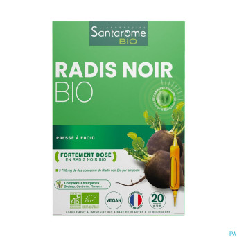 Santarome radis noir bio    amp 20x10ml