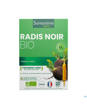 Santarome radis noir bio    amp 20x10ml