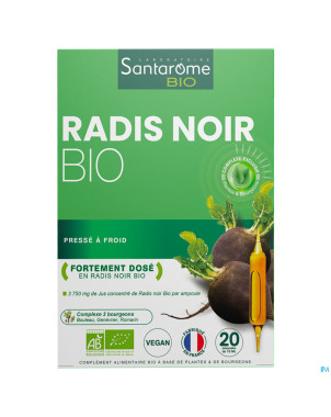 Santarome radis noir bio    amp 20x10ml