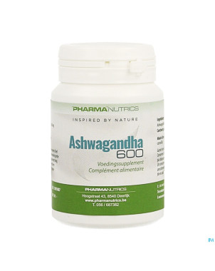 Ashwagandha 600mg v-caps  60    pharmanutrics