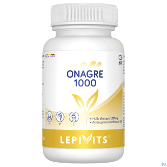 Huile onagre 1000mg caps 60 lepivits