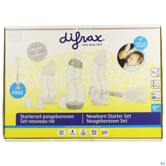 Difrax set nouveau-ne brosse biberon neutre