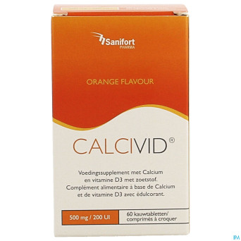 Calcivid  500mg/200ie orange chew  60