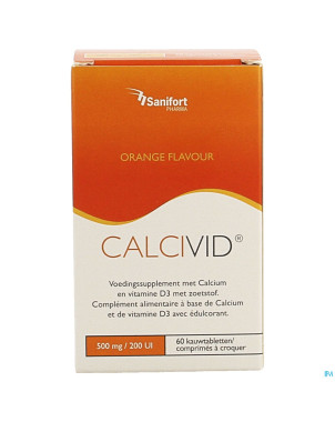 Calcivid  500mg/200ie orange chew  60