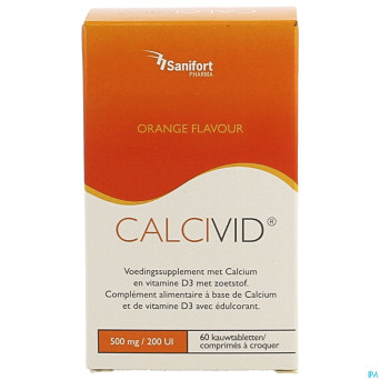 Calcivid  500mg/200ie orange chew  60