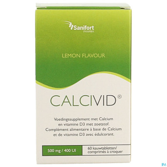 Calcivid  500mg/400ie lemon chew  60