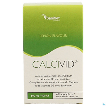 Calcivid  500mg/400ie lemon chew  60