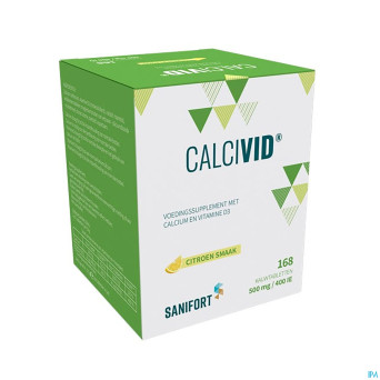 Calcivid  500mg/400ie lemon chew 168