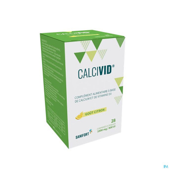 Calcivid 1000mg/800ie lemon chew  28