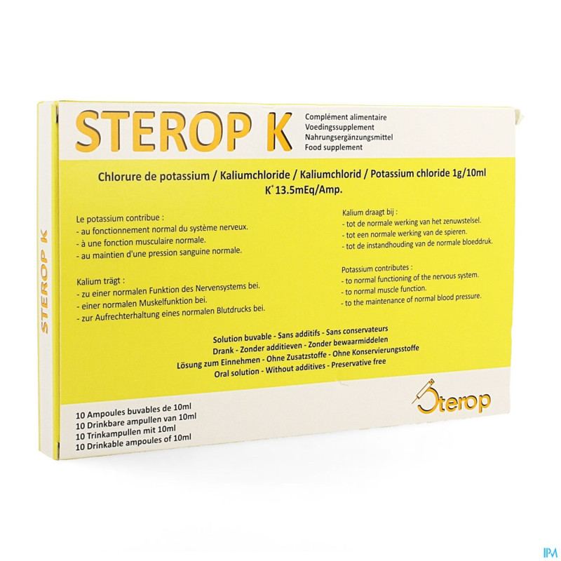 Sterop k amp 10x10ml