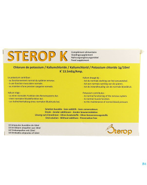 Sterop k amp 10x10ml