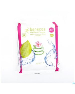 Benecos lingettes nettoyantes naturel visage 25