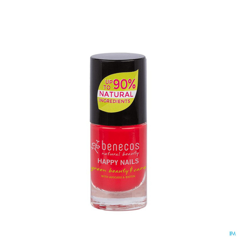 Benecos vernis ongles hot summer rouge vif 5ml