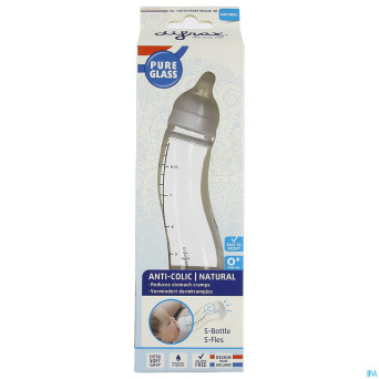 Difrax biberon-s natural verre blanc 250ml