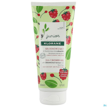 Klorane petit junior gel douche framboise 200ml nf