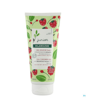 Klorane petit junior gel douche framboise 200ml nf