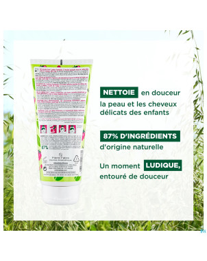 Klorane petit junior gel douche framboise 200ml nf