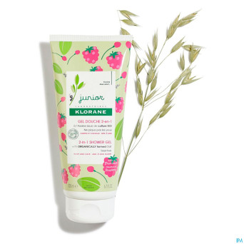Klorane petit junior gel douche framboise 200ml nf